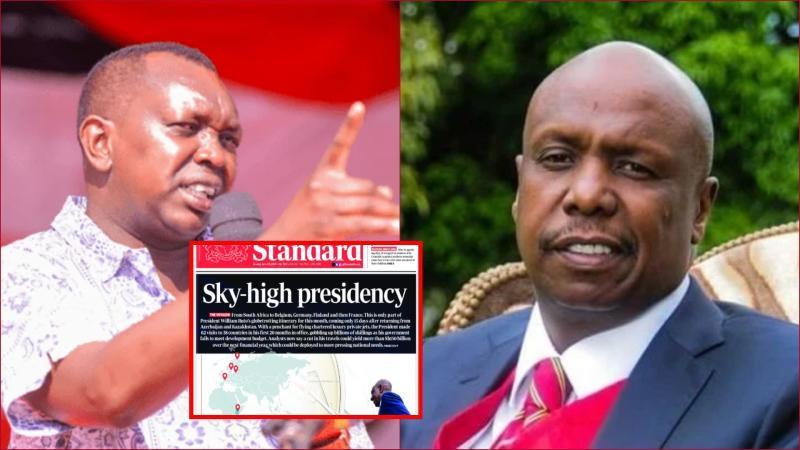 MP Oscar Sudi went after former Baringo senator Gideon Moi over a newspaper headline.